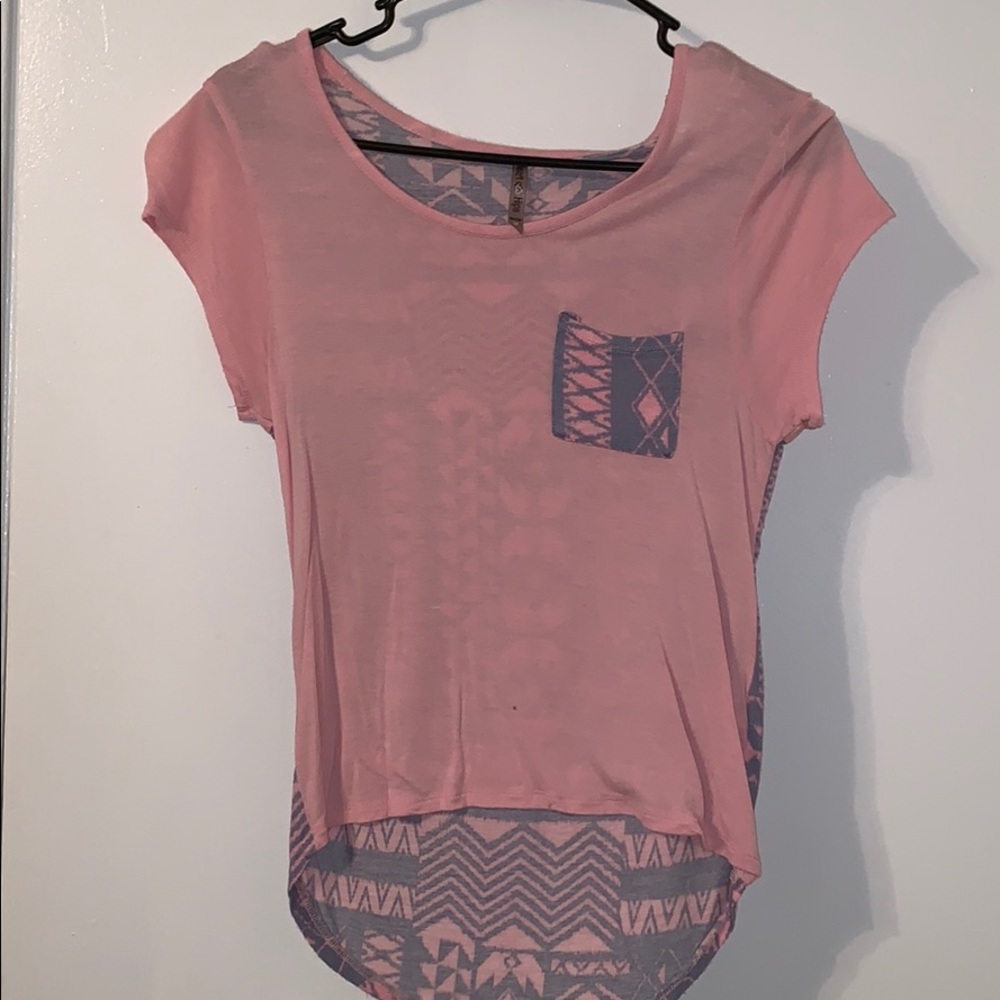 Pink & Gray Aztec shirt